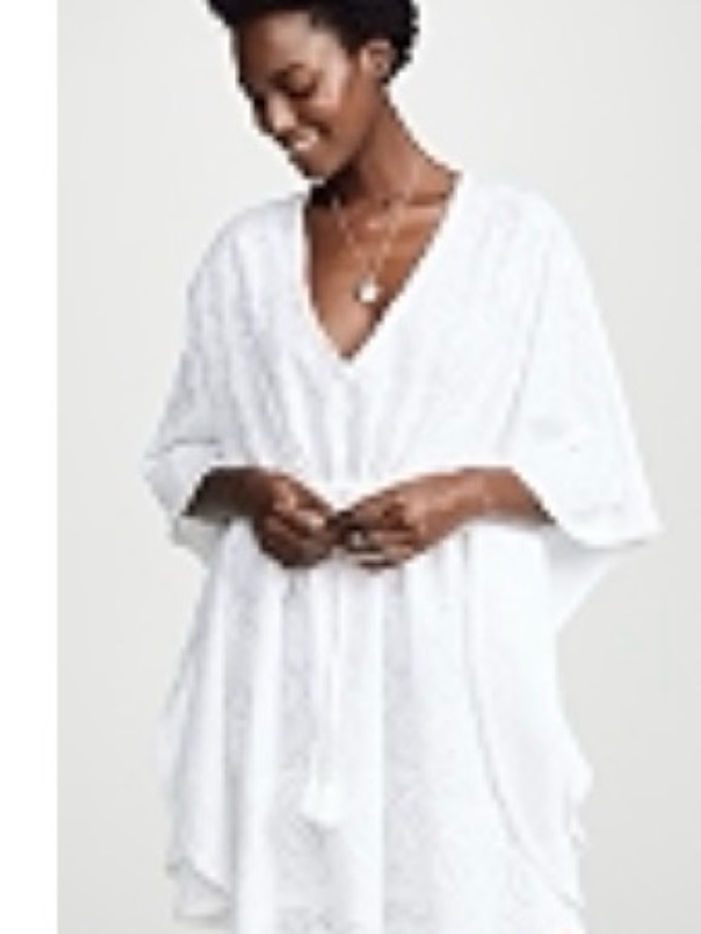 Melissa Odabash Trixie White V-Neck Swim Cover-Up